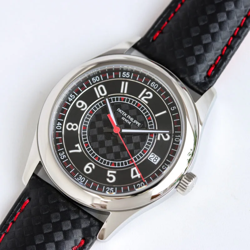 Calatrava 6007G-001 cadran noir rouge en or blanc – Image 2