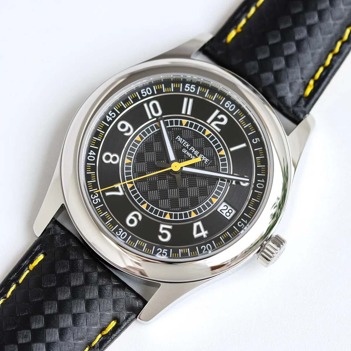 Calatrava 6007G-001 quadrante nero giallo in oro bianco - immagine 3