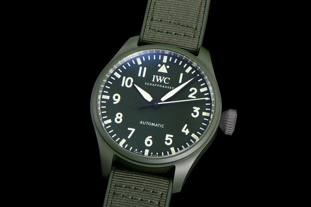 Big Pilot’s Watch 43 IW329802 Top Gun Edition Woodland su cinturino mimetico - immagine 4