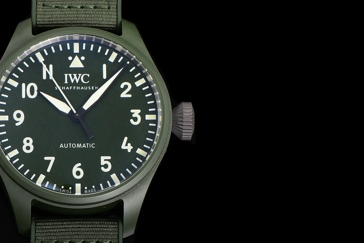 Big Pilot’s Watch 43 IW329802 Top Gun Edition Woodland su cinturino mimetico - immagine 7