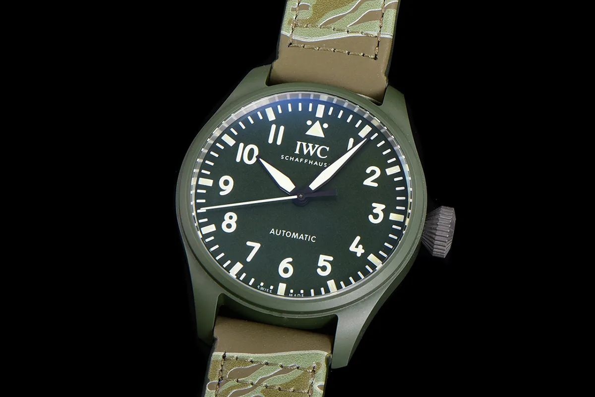 Big Pilot’s Watch 43 IW329802 Top Gun Edition Woodland on Camo Strap - Image 4