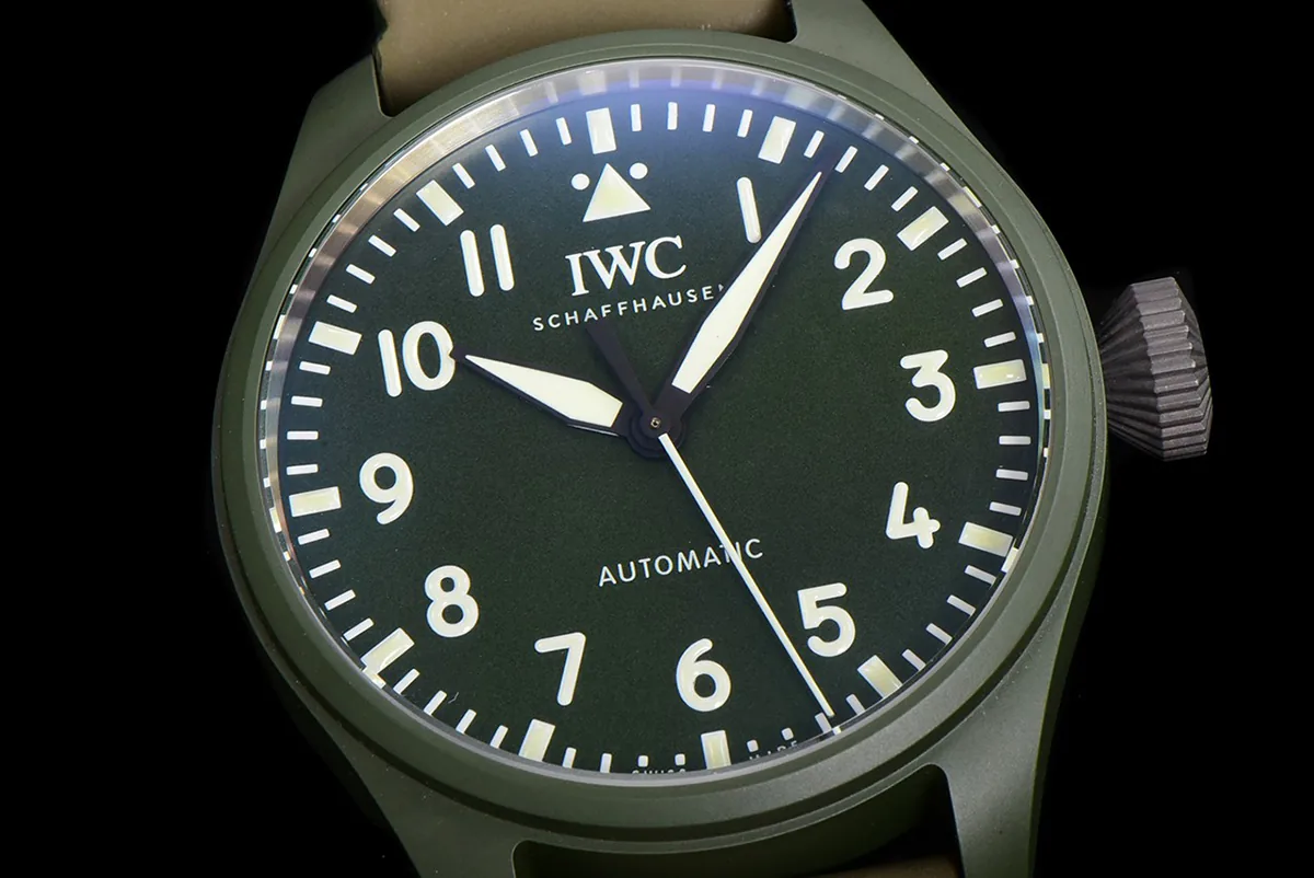 Big Pilot’s Watch 43 IW329802 Top Gun Edition Woodland on Camo Strap - Image 3