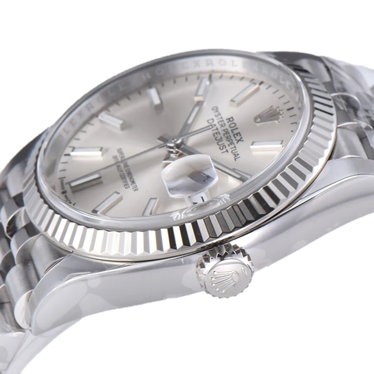 Datejust 36 126234 esfera plateada con índices de bastón en acero con brazalete Jubilee - Imagen 2