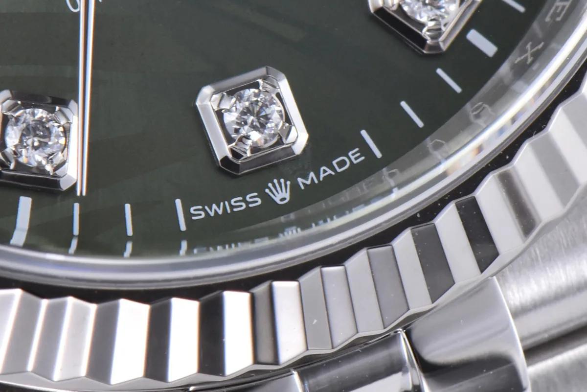 Datejust 36 126334 cadran vert olive index diamants sur bracelet Jubilee – Image 6