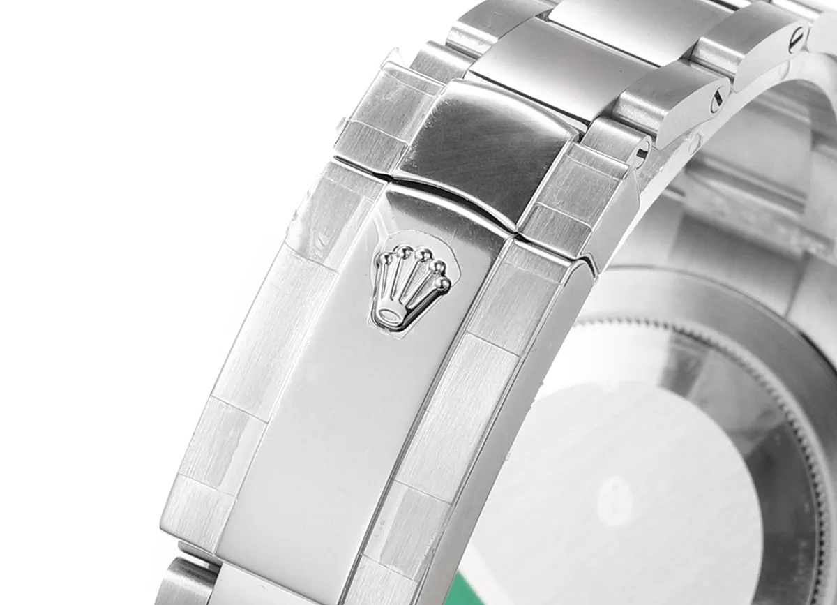 Datejust 41 cadran noir index bâtons lunette diamants arc-en-ciel en acier sur bracelet Oyster – Image 8