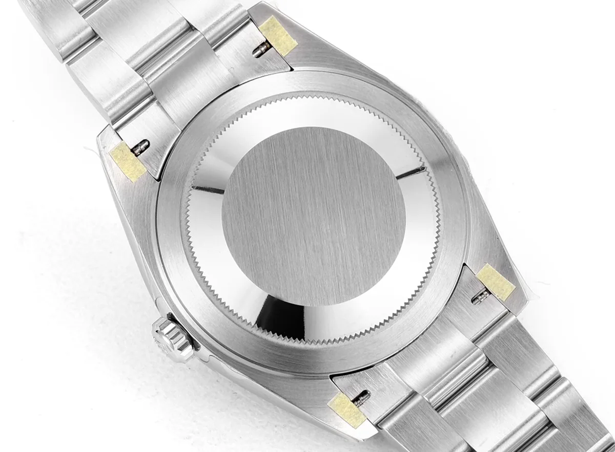 Datejust 41 cadran bleu Tiffany index bâtons lunette diamants arc-en-ciel en acier sur bracelet Oyster – Image 7