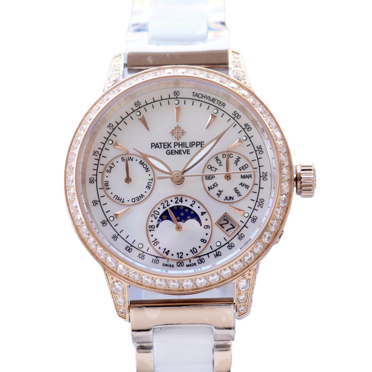 Grand Complications Ladies First quantième perpétuel lunette diamants en or rose