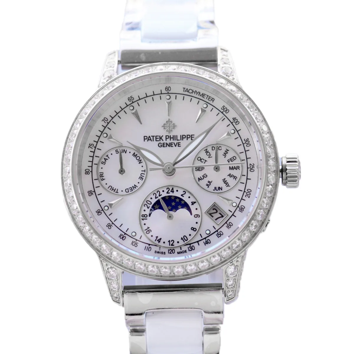 Grand Complications Ladies First Ewiger Kalender mit Diamantlünette in Weißgold