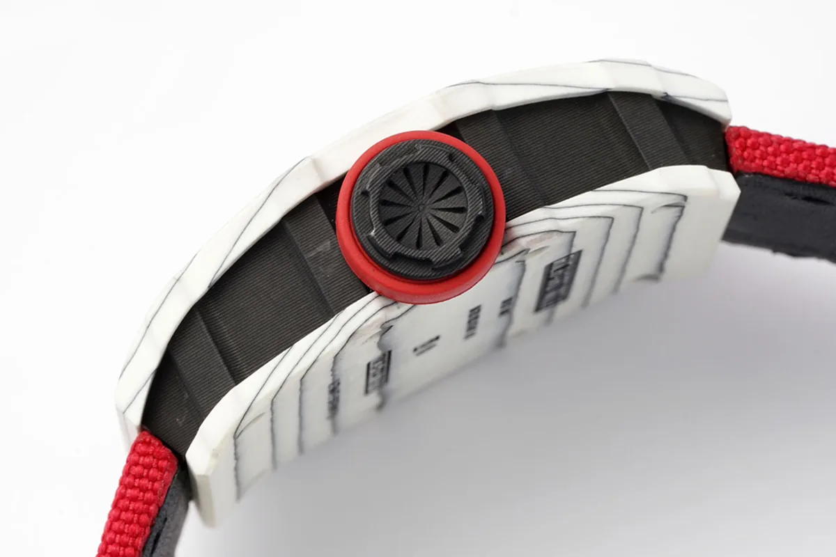 RM 035-01 Rafael Nadal White NTPT on Red Nylon Strap (Sonic) - Image 5