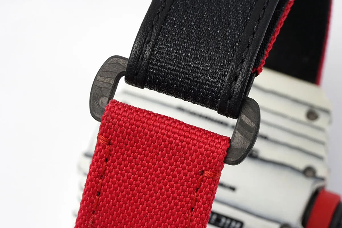 RM 035-01 Rafael Nadal White NTPT on Red Nylon Strap (Sonic) - Image 9