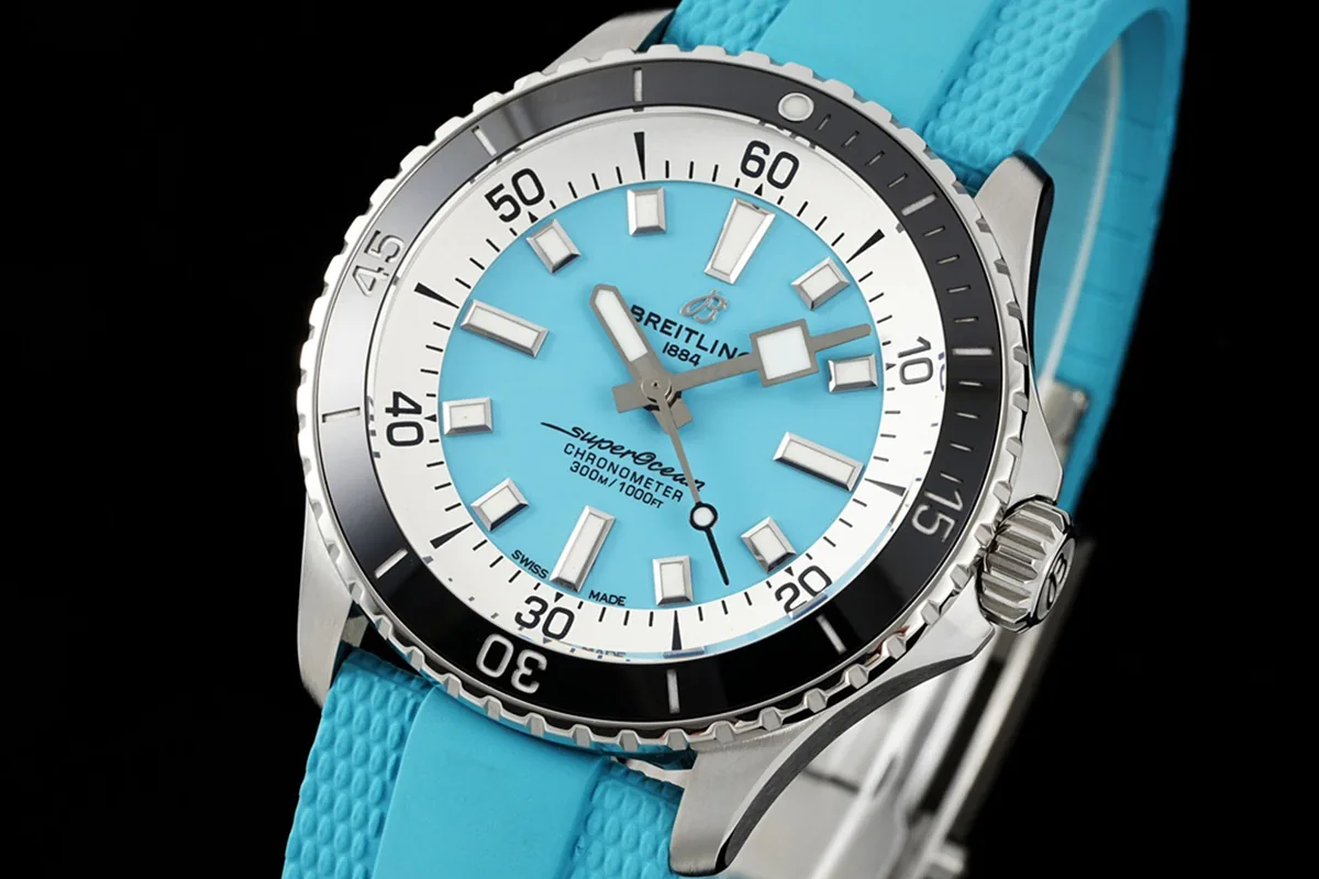 Superocean Automatic 44 Tiffany-blaues Zifferblatt Ref: A17376211L2S1 – Bild 2