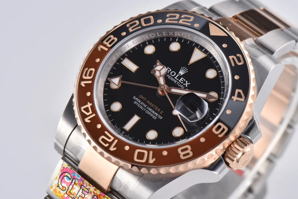 GMT Master II 126715 CHNR Clean Factory “Rootbeer” in oro rosa e acciaio - immagine 4