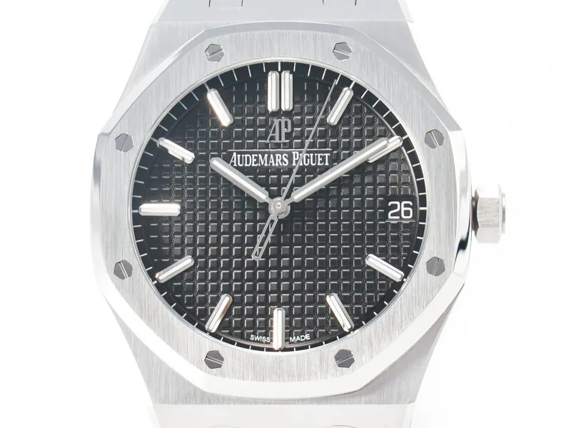 Royal Oak 41mm 15500 SS ZF 1:1 Best Edition cadran noir texturé sur bracelet SS SA4302 Super Clone V3 – Image 2