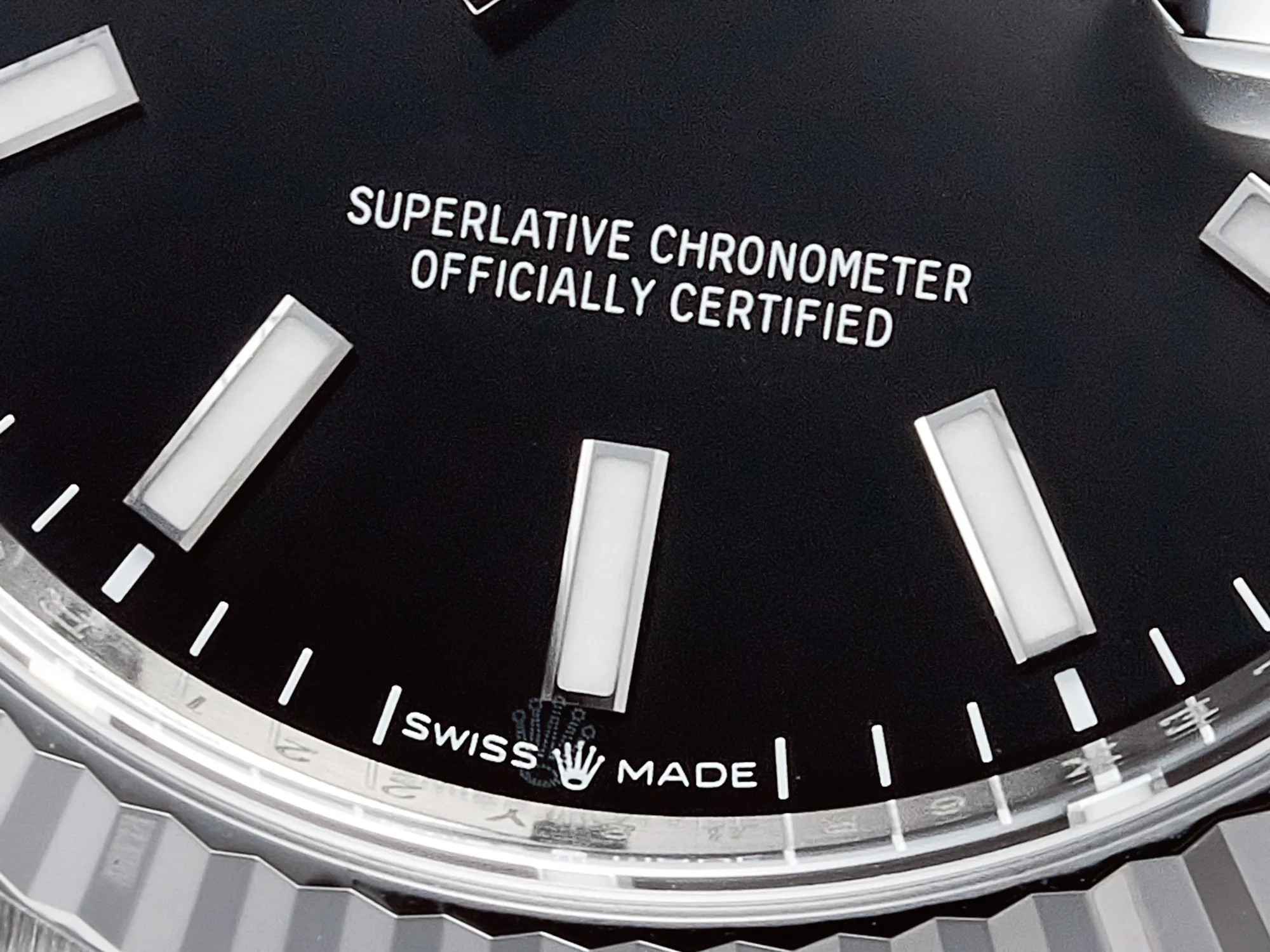 Datejust 41 esfera negra con índices de bastón en acero Clean Factory - Imagen 10