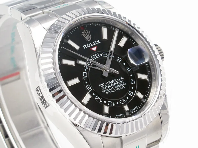 Sky-Dweller 326934 904L SS ZF 1:1 Best Edition esfera negra con brazalete SS A2824 - Imagen 13