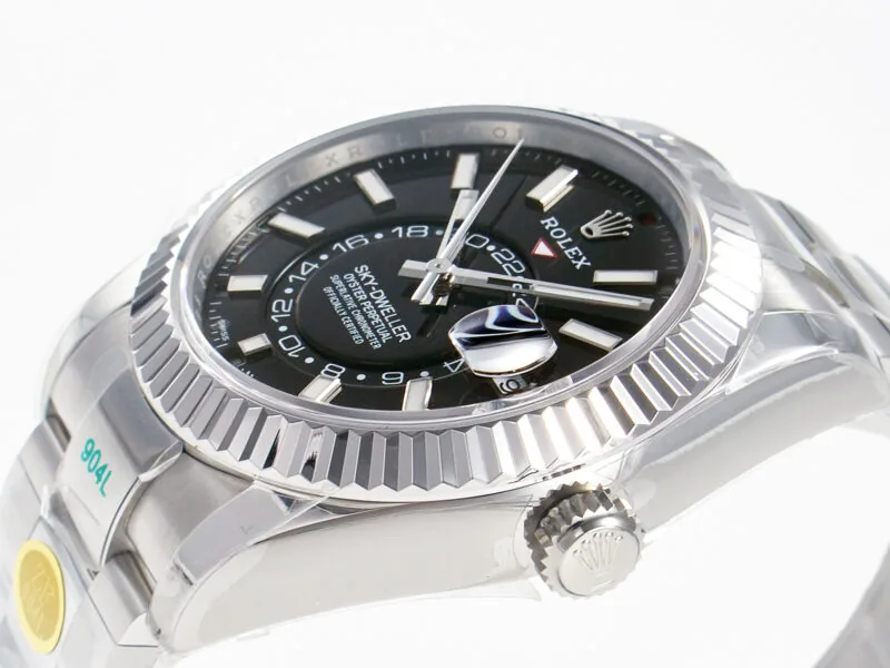 Sky-Dweller 326934 904L SS ZF 1:1 Best Edition esfera negra con brazalete SS A2824 - Imagen 14