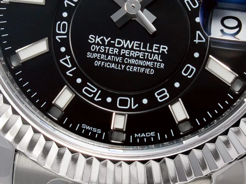 Sky-Dweller 326934 904L SS ZF 1:1 Best Edition esfera negra con brazalete SS A2824 - Imagen 10