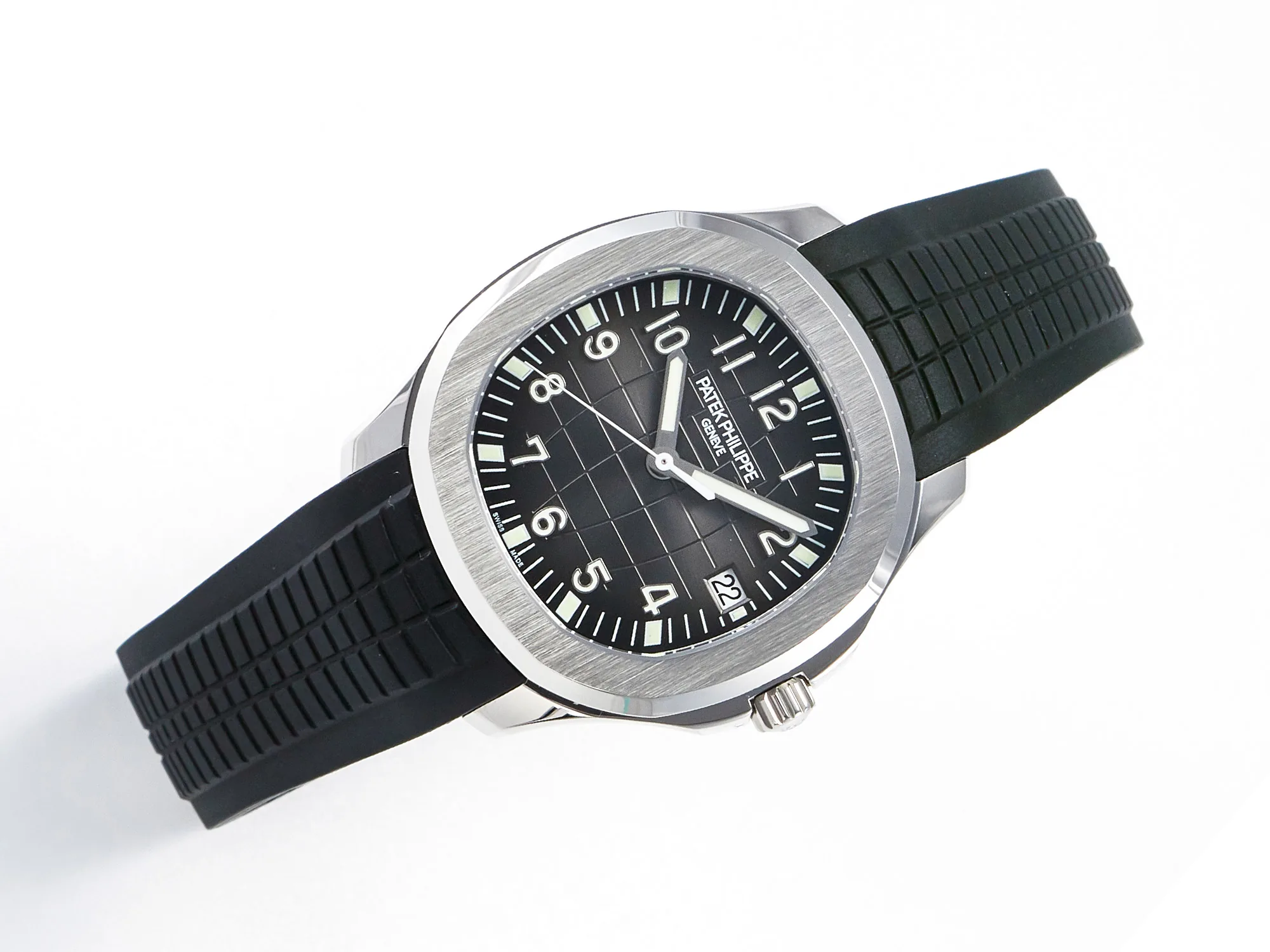 Aquanaut 5167 40mm SS 3KF 1:1 Best Edition Black Dial on Black Rubber Strap A330 Super Clone V3 - Image 5