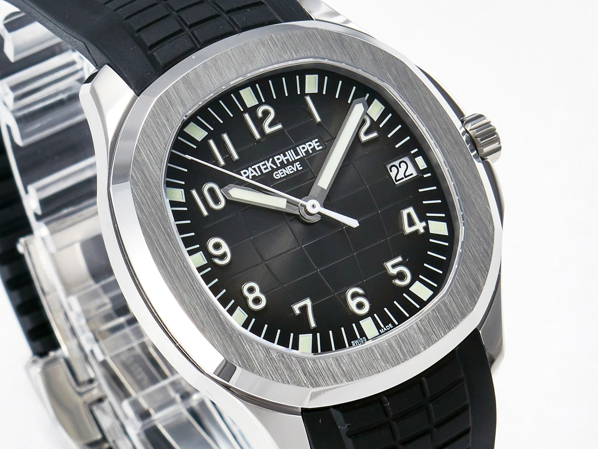 Aquanaut 5167 40mm SS 3KF 1:1 Best Edition Black Dial on Black Rubber Strap A330 Super Clone V3 - Image 4
