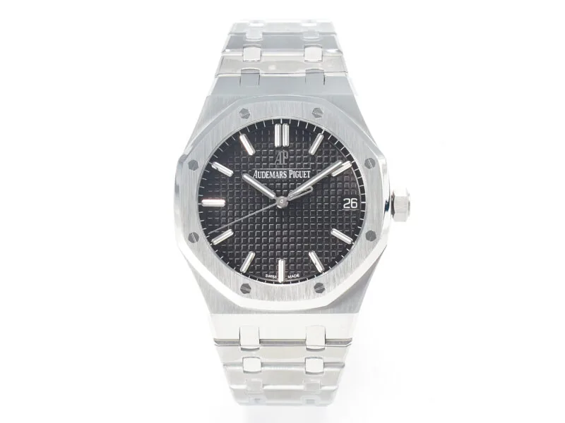 Royal Oak 41mm 15500 SS ZF 1:1 Best Edition cadran noir texturé sur bracelet SS SA4302 Super Clone V3 – Image 5