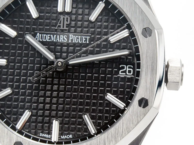 Royal Oak 41mm 15500 SS ZF 1:1 Best Edition cadran noir texturé sur bracelet SS SA4302 Super Clone V3 – Image 7