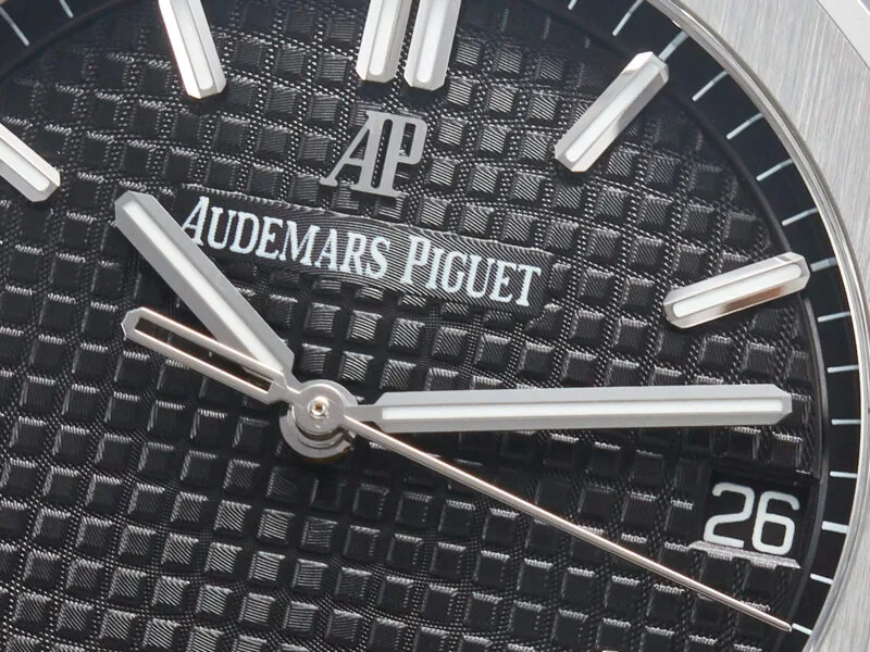 Royal Oak 41mm 15500 SS ZF 1:1 Best Edition cadran noir texturé sur bracelet SS SA4302 Super Clone V3 – Image 6