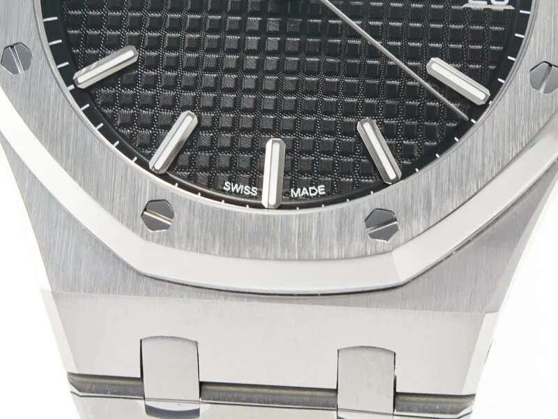 Royal Oak 41mm 15500 SS ZF 1:1 Best Edition cadran noir texturé sur bracelet SS SA4302 Super Clone V3 – Image 8