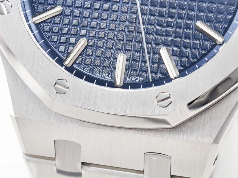 Royal Oak 41mm 15500 SS ZF 1:1 Best Edition cadran bleu texturé sur bracelet SS SA4302 Super Clone V3 – Image 10
