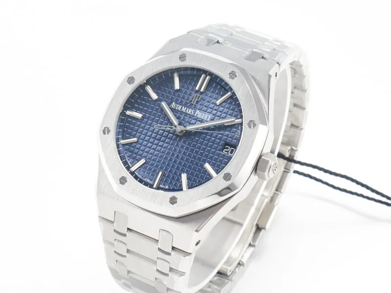 Royal Oak 41mm 15500 SS ZF 1:1 Best Edition cadran bleu texturé sur bracelet SS SA4302 Super Clone V3 – Image 5