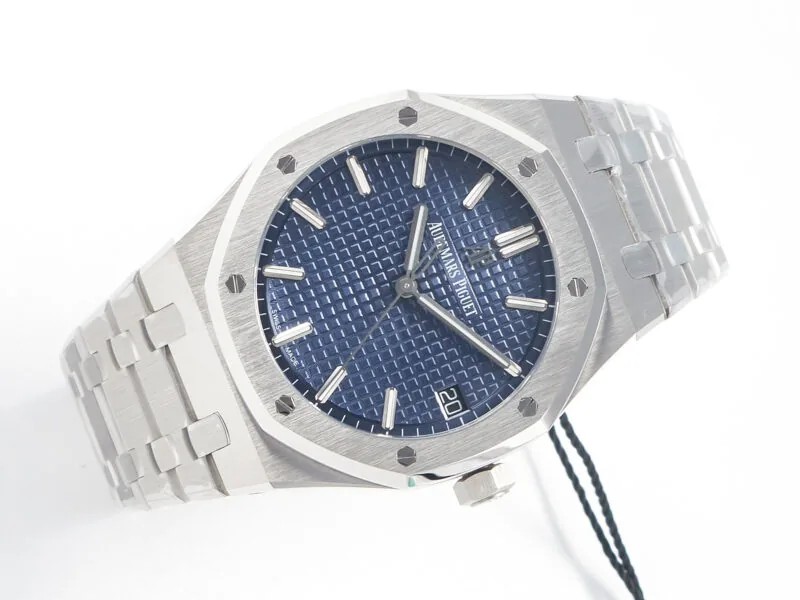 Royal Oak 41mm 15500 SS ZF 1:1 Best Edition cadran bleu texturé sur bracelet SS SA4302 Super Clone V3 – Image 7