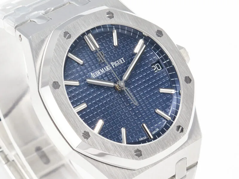 Royal Oak 41mm 15500 SS ZF 1:1 Best Edition cadran bleu texturé sur bracelet SS SA4302 Super Clone V3 – Image 4