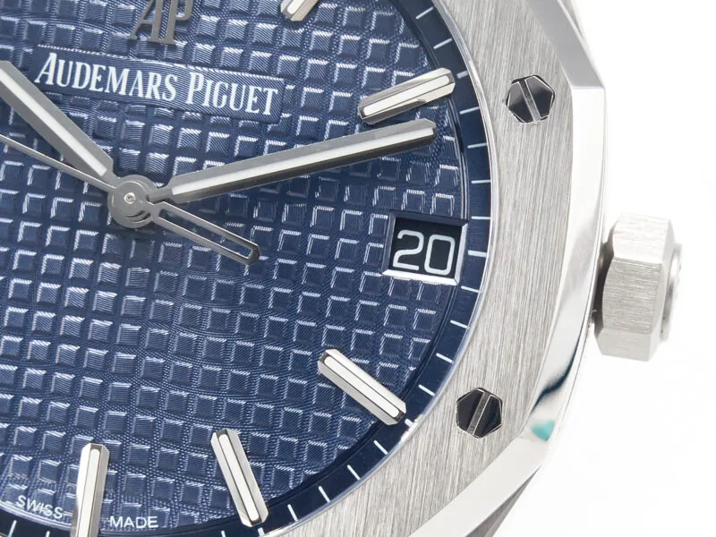 Royal Oak 41mm 15500 SS ZF 1:1 Best Edition cadran bleu texturé sur bracelet SS SA4302 Super Clone V3 – Image 11