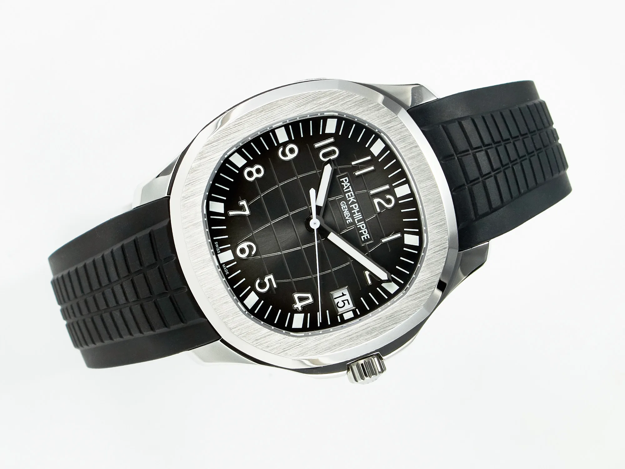 Aquanaut 5167A SS ZF 1:1 Best Edition cadran noir sur bracelet en caoutchouc noir A324 Super Clone(nouveau fermoir) – Image 7