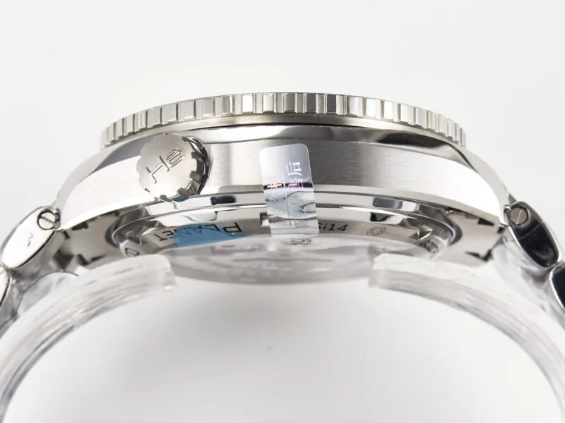 Planet Ocean 600M Co-Axial GMT 43.5mm VSF 1:1 Best Edition blaues Zifferblatt blaue Keramiklünette am SS-Armband A8605 Super Clone – Bild 13