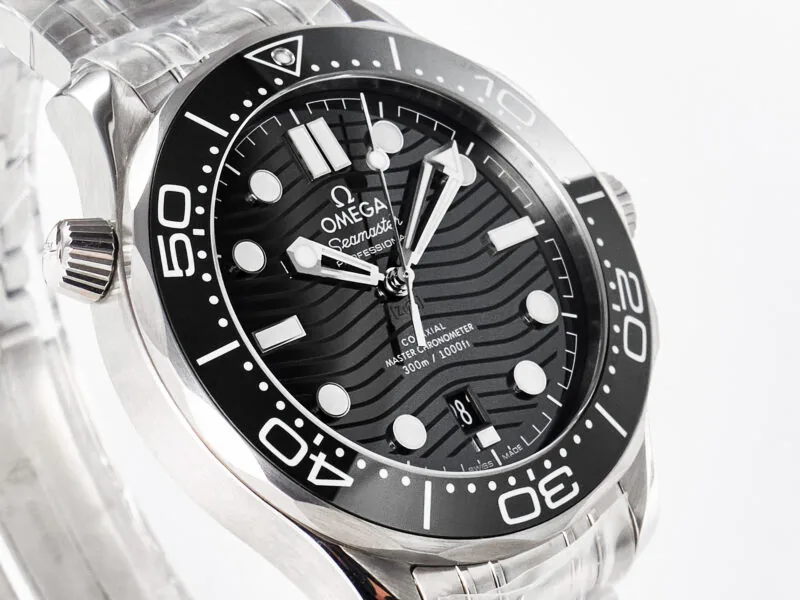 Seamaster Diver 300M VSF 1:1 Best Edition schwarze Keramik schwarzes Zifferblatt am SS-Armband A8800 V2 – Bild 3