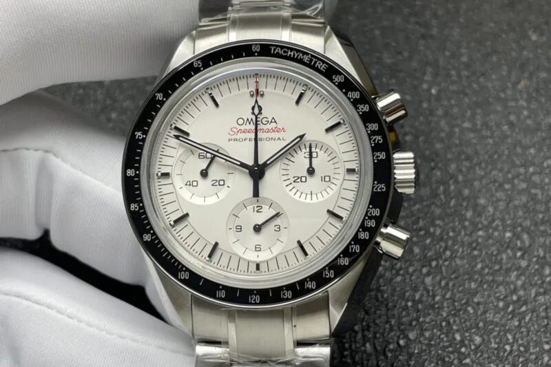 Speedmaster Moonwatch Professional weißes Zifferblatt in Stahl ZF – Bild 2