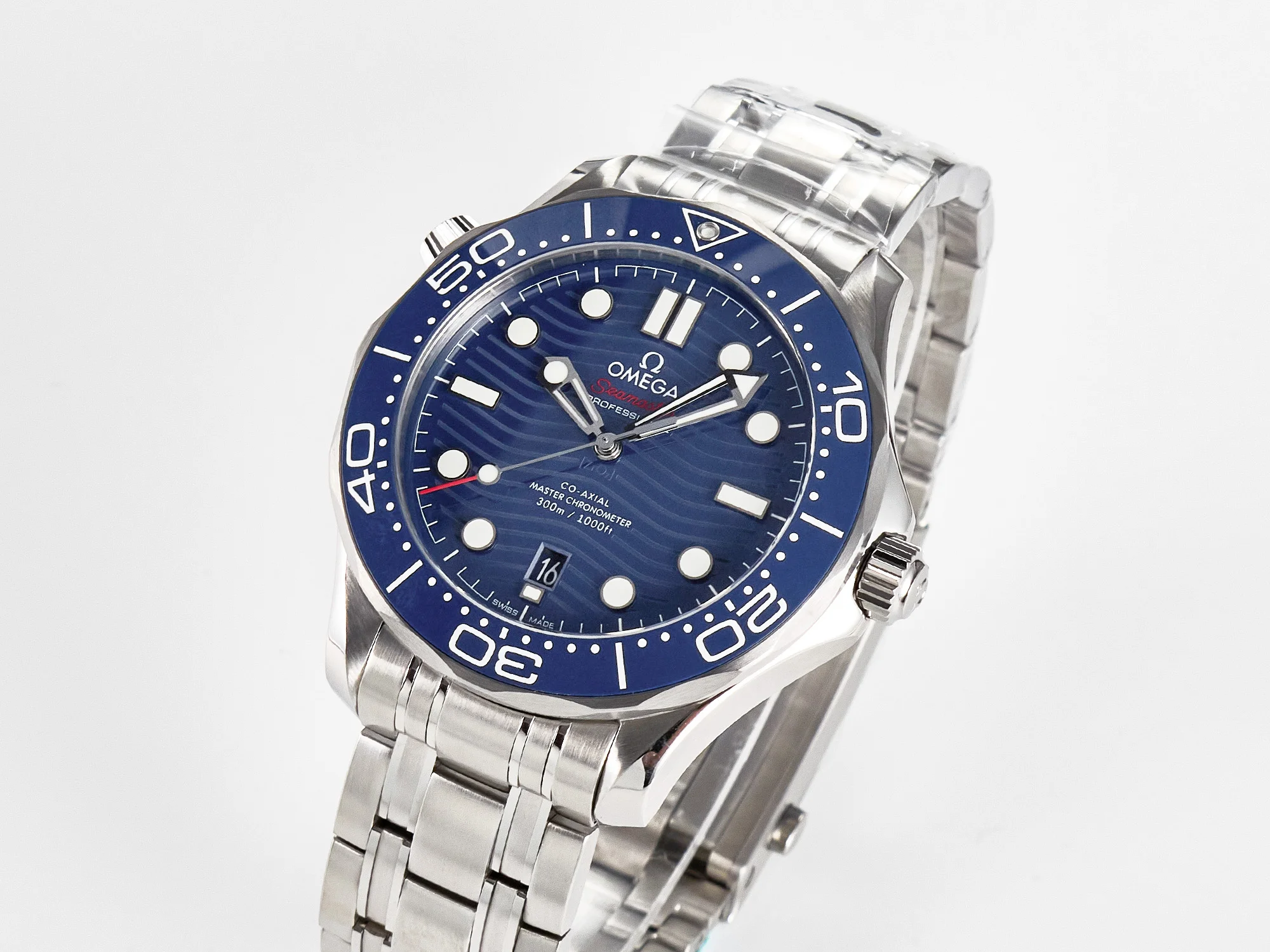 2018 Seamaster Diver 300M VSF 1:1 Best Edition Blue Ceramic Blue Dial on SS Bracelet A8800 V2