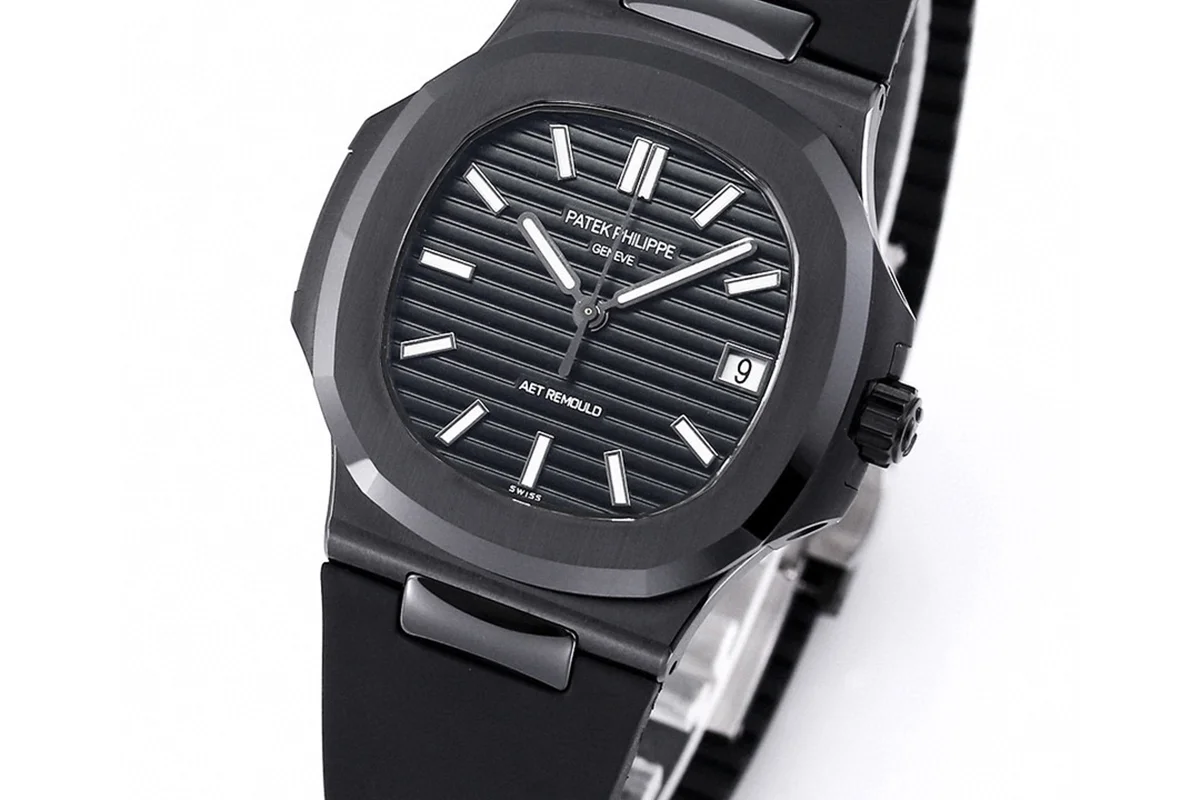 AET Nautilus 5711 Black Dial Black Ceramic