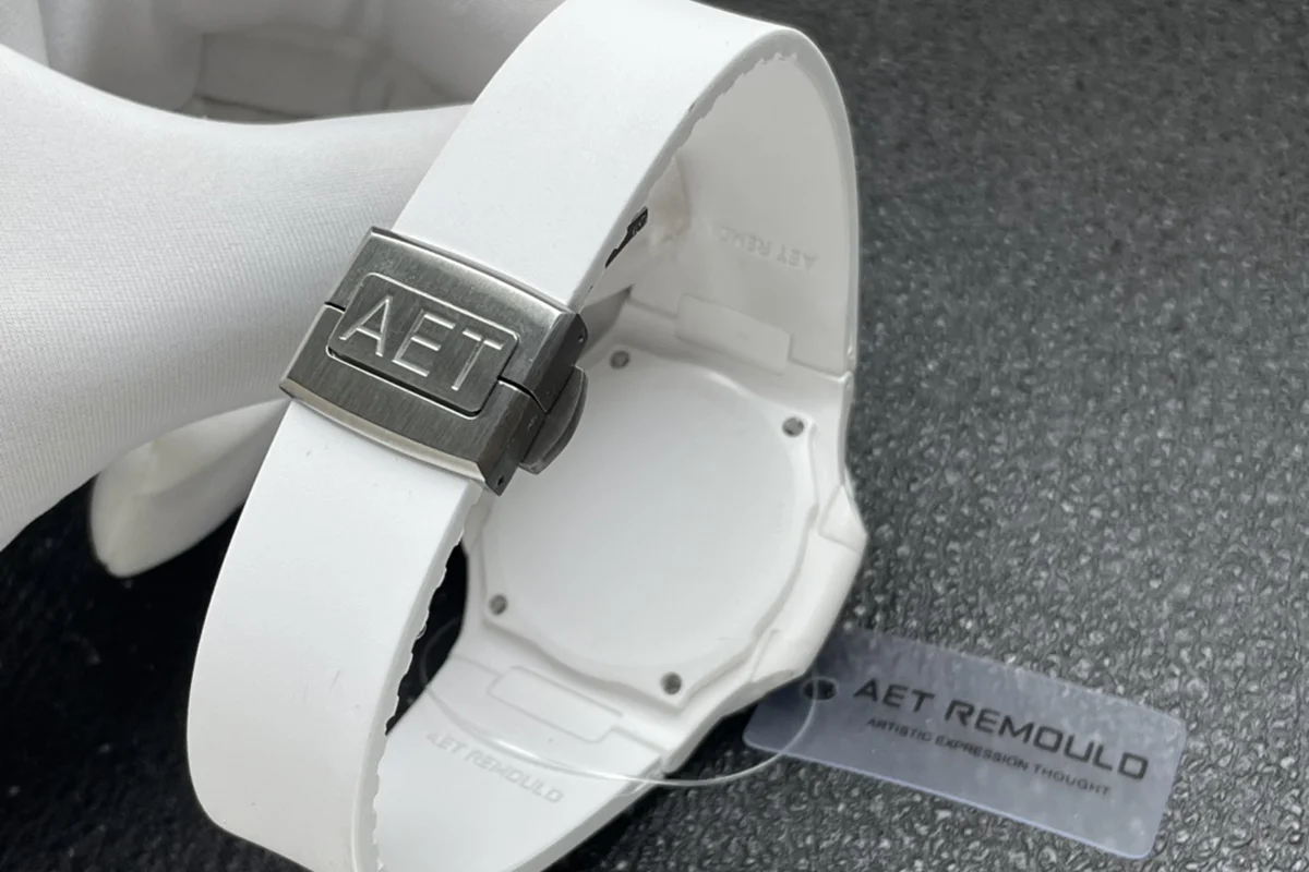 AET Nautilus 5711 Roselend Blue Dial White Ceramic