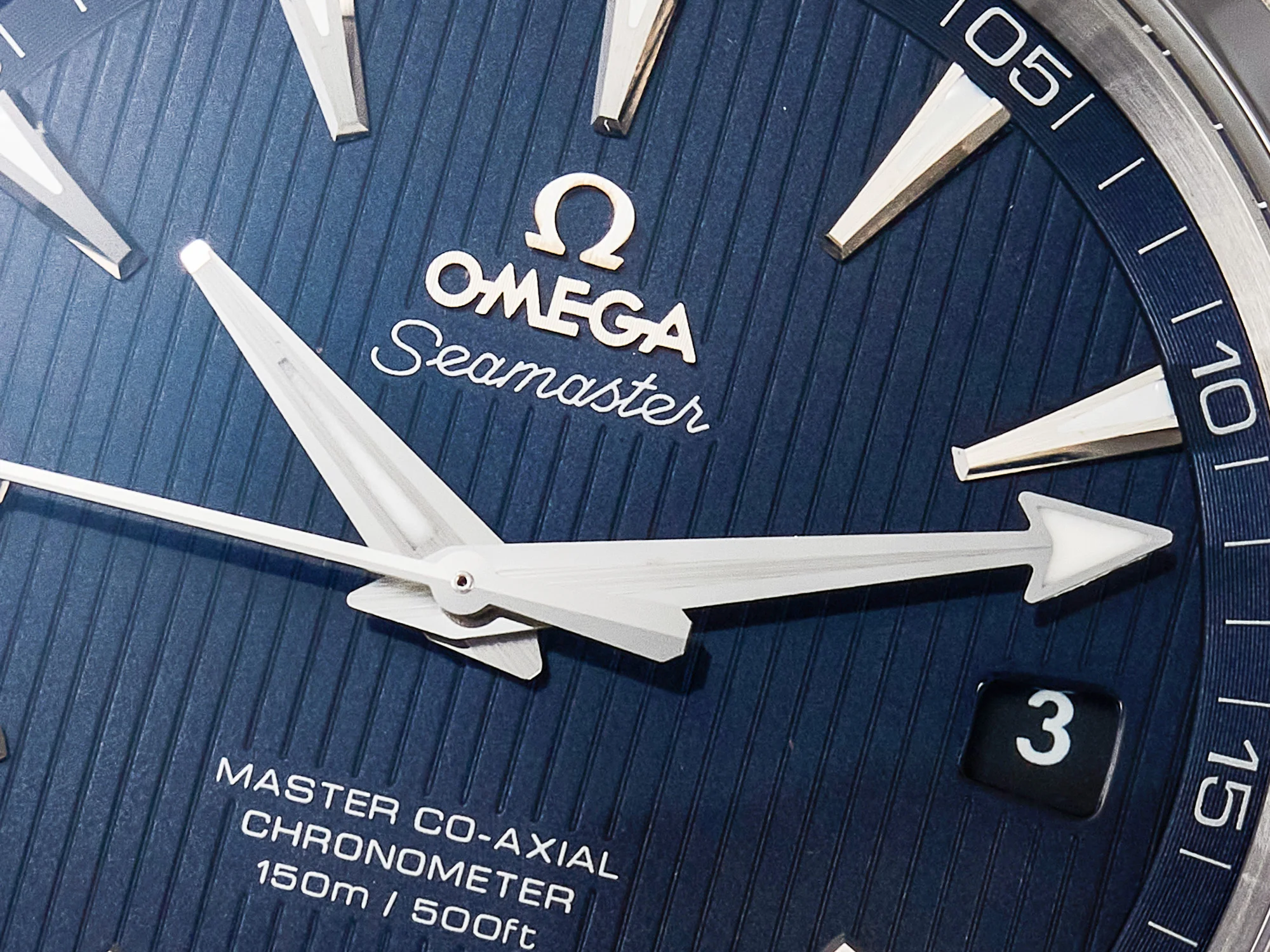 Aqua Terra 150M SS VSF 1:1 Best Edition Blue Textured Dial on SS Bracelet A8500 Super Clone