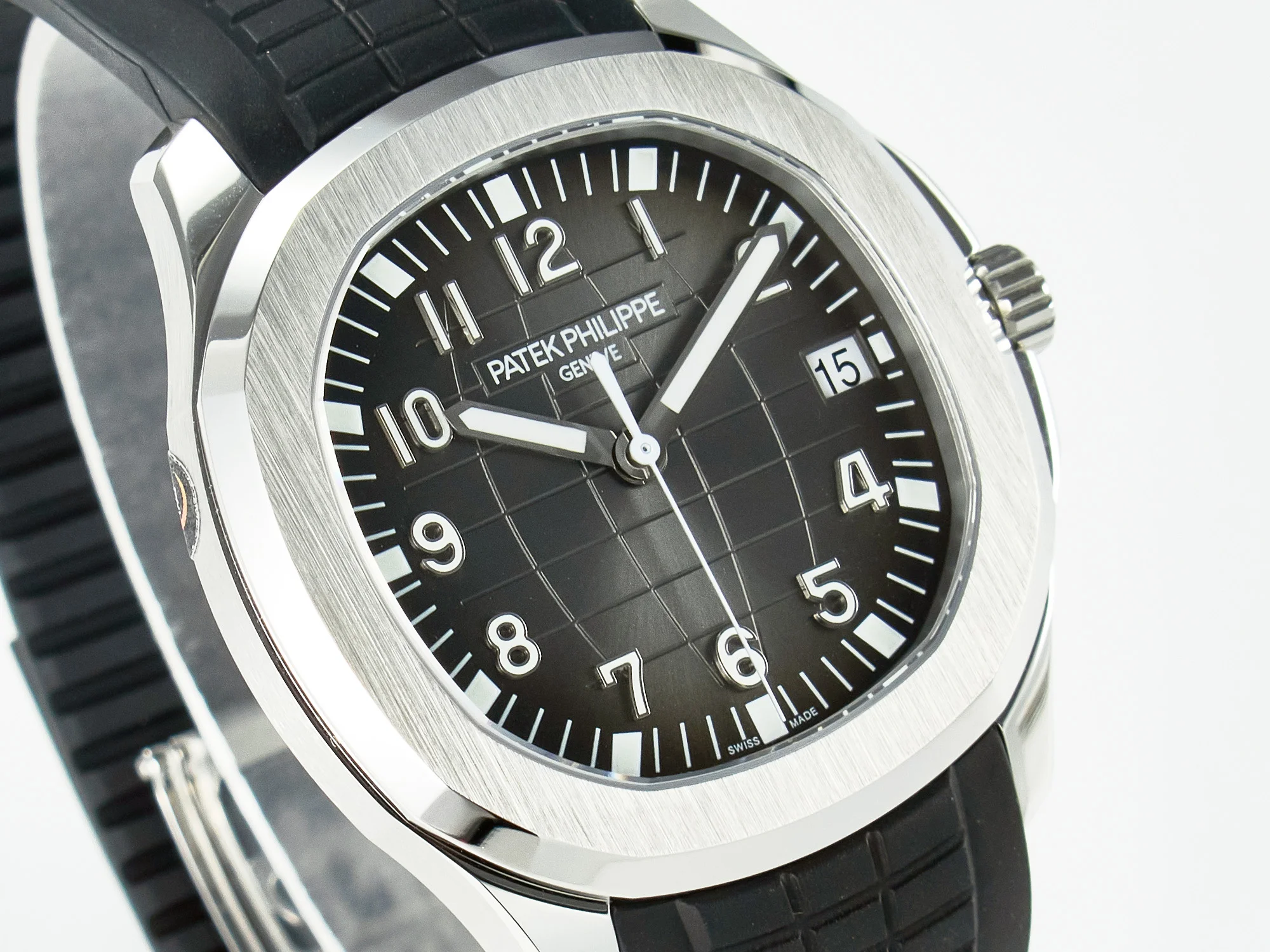 Aquanaut 5167A SS 3KF 1:1 Best Edition Black Dial on Black Rubber Strap A324 Super Clone(New clasp)