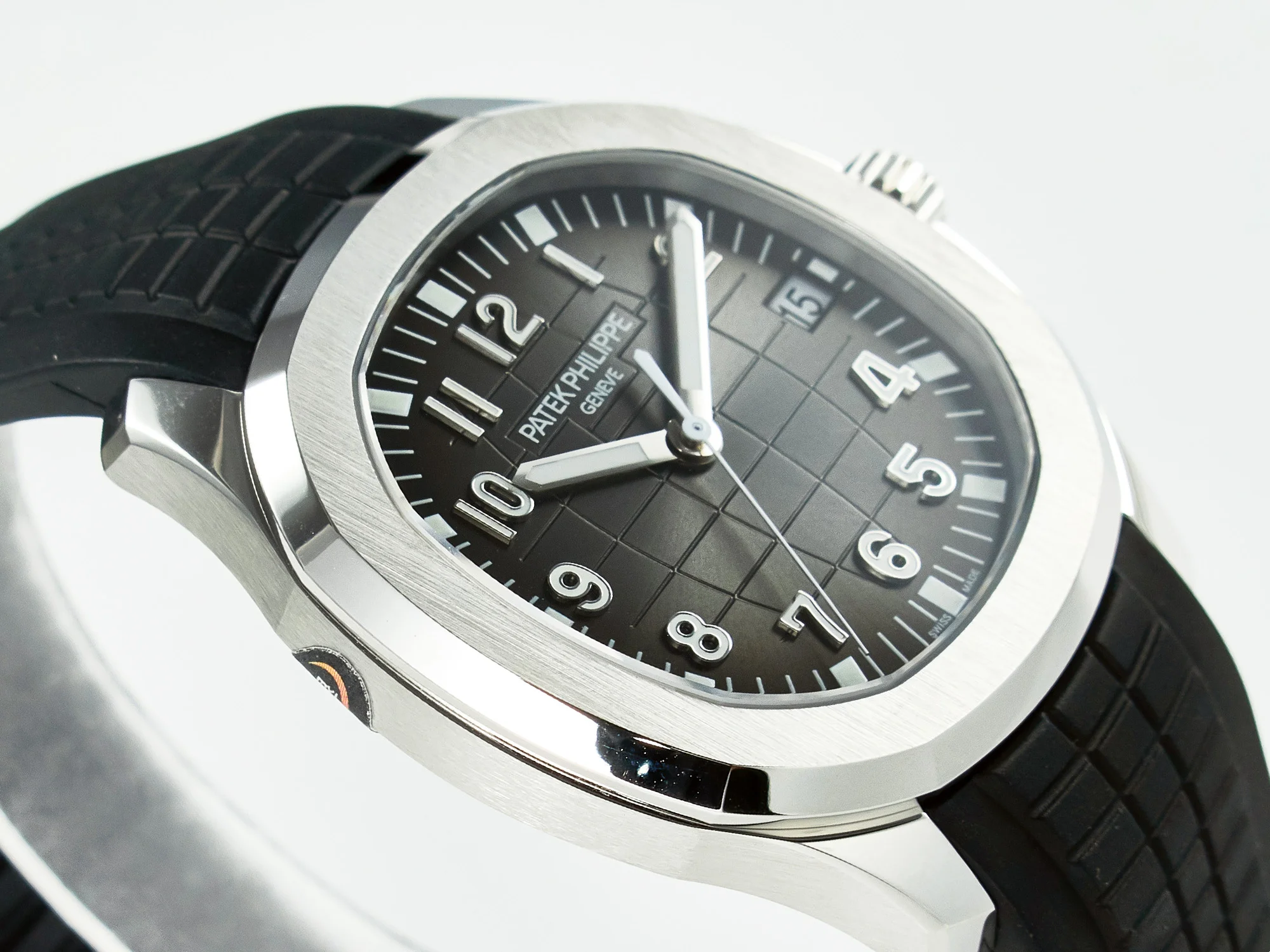 Aquanaut 5167A SS 3KF 1:1 Best Edition Black Dial on Black Rubber Strap A324 Super Clone(New clasp)