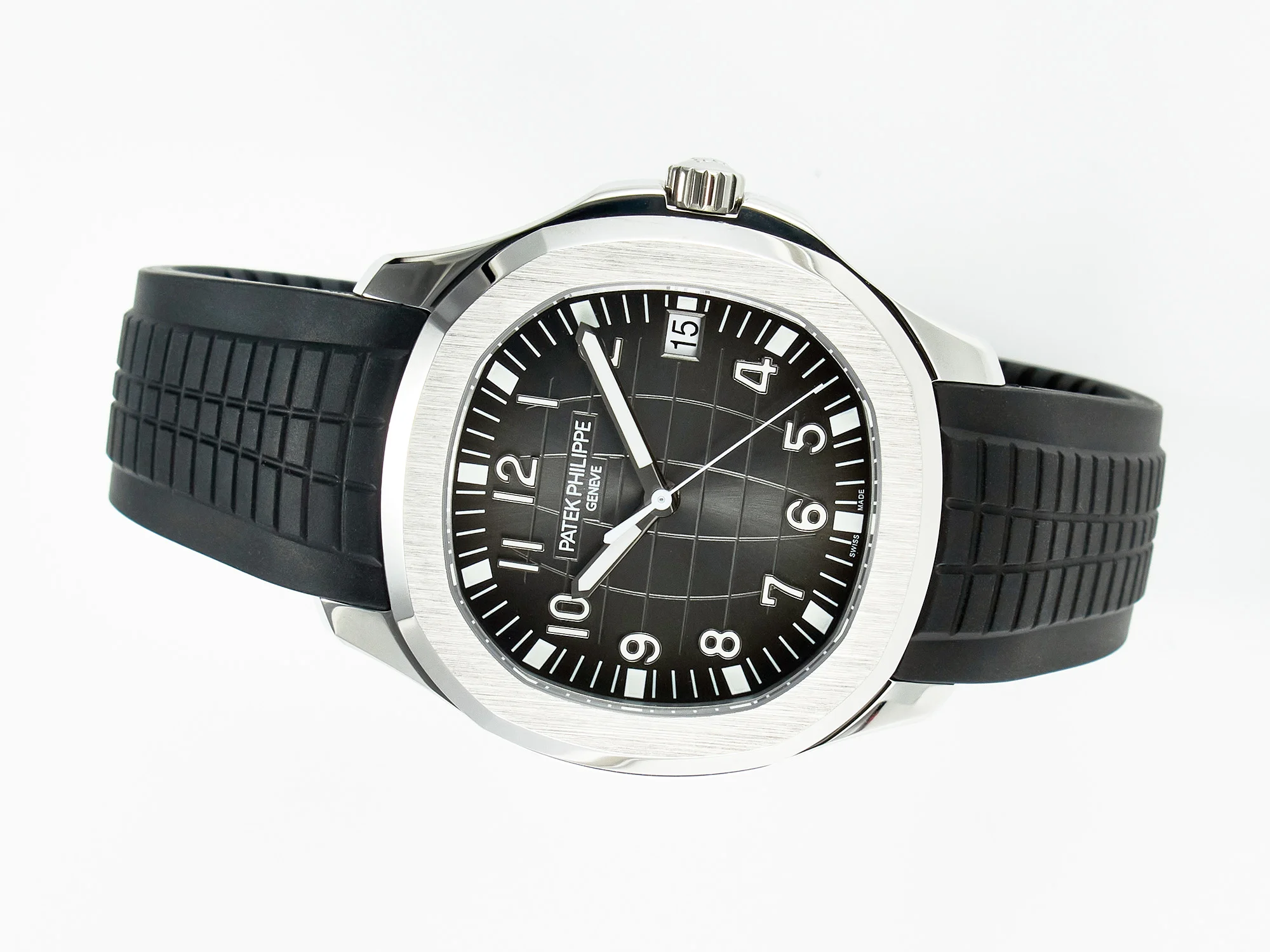 Aquanaut 5167A SS 3KF 1:1 Best Edition Black Dial on Black Rubber Strap A324 Super Clone(New clasp)