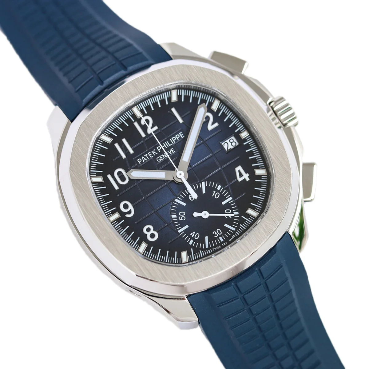 Aquanaut 5968G-001 Blue Dial on Blue Rubber Strap in Steel
