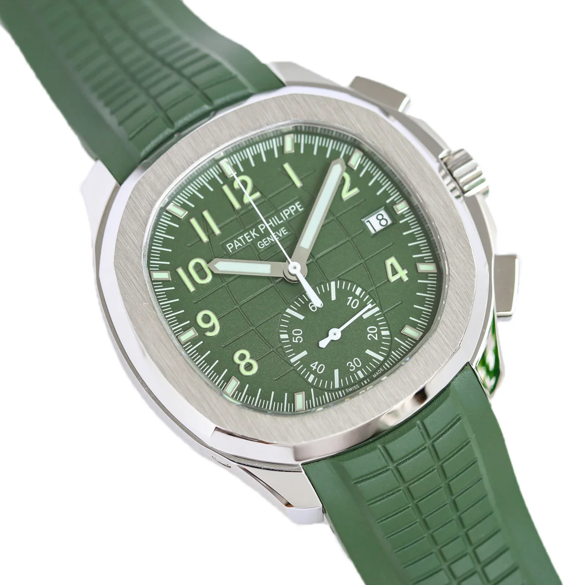 Aquanaut 5968G-010 Green Dial on Green Rubber Strap in Steel