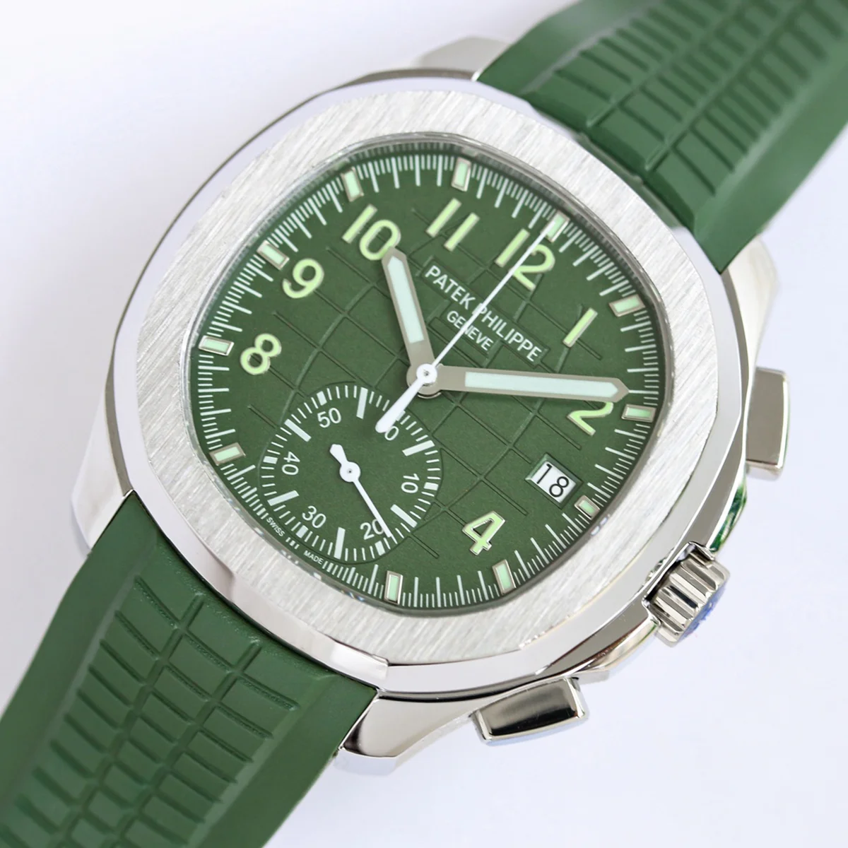 Aquanaut 5968G-010 Green Dial on Green Rubber Strap in Steel