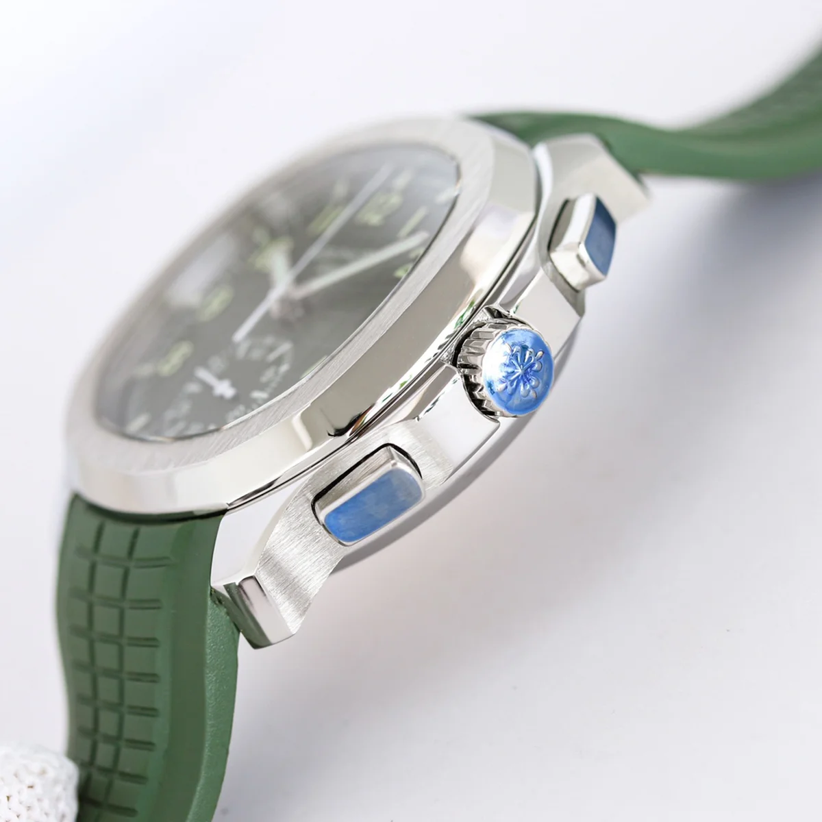 Aquanaut 5968G-010 Green Dial on Green Rubber Strap in Steel