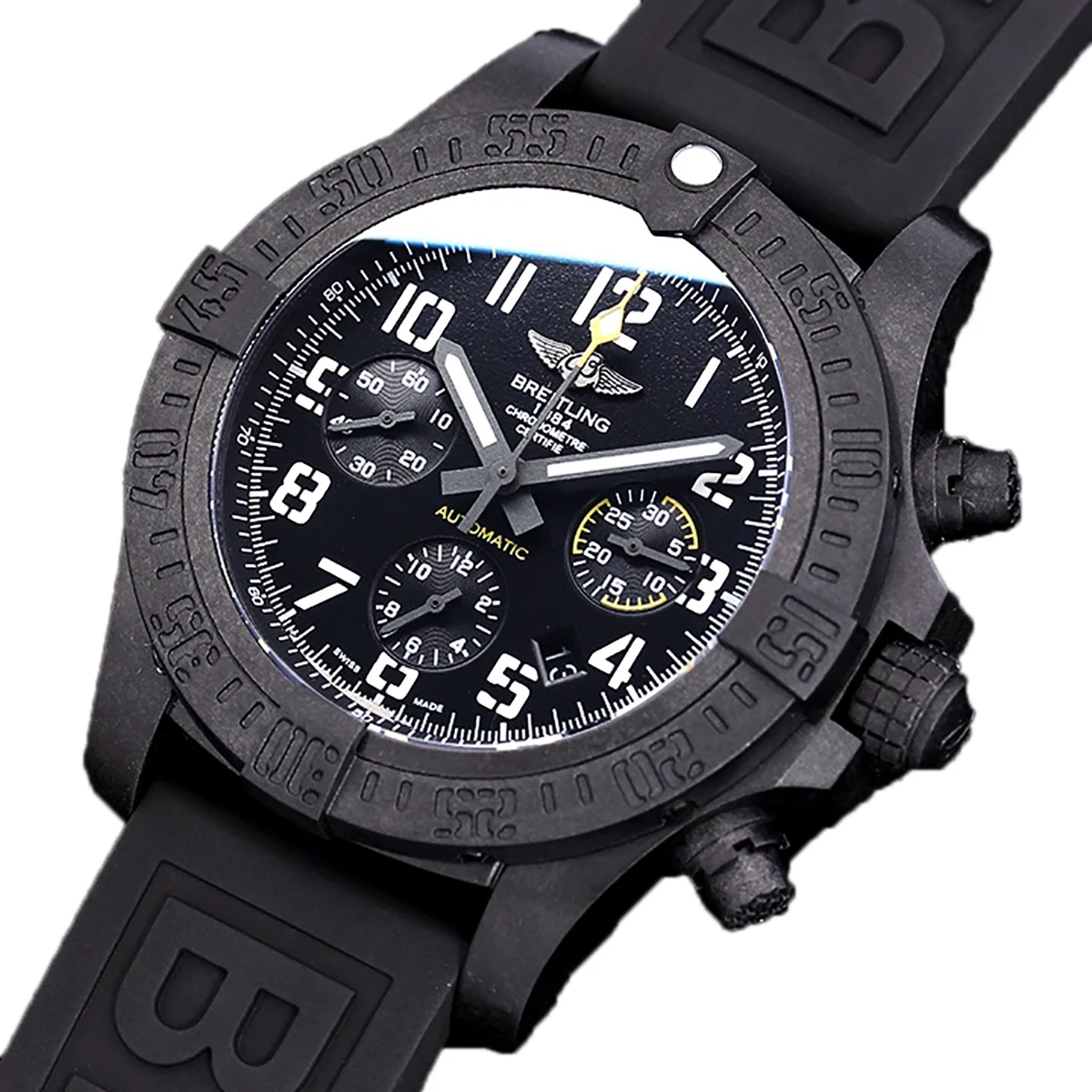 Avenger Hurricane Black Dial on Black Rubber Strap