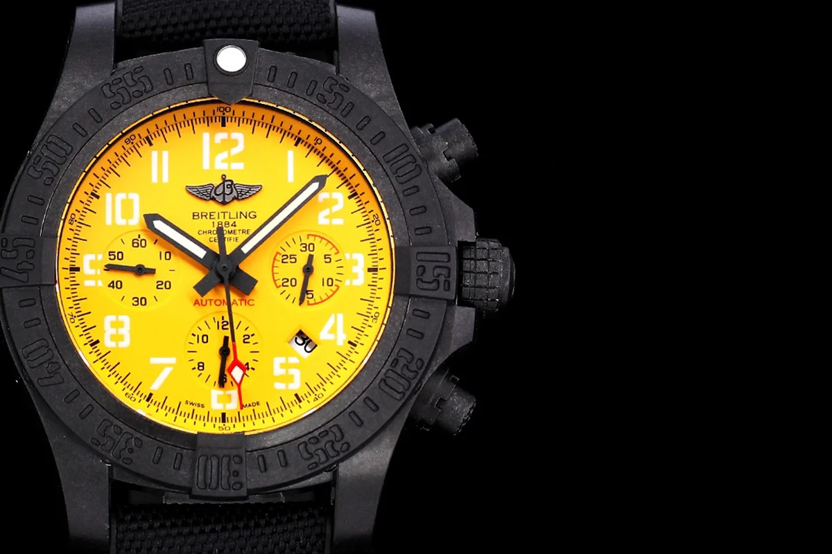 Avenger Hurricane Yellow Dial on Black Nylon Strap