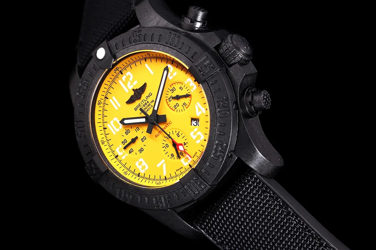 Avenger Hurricane Yellow Dial on Black Nylon Strap